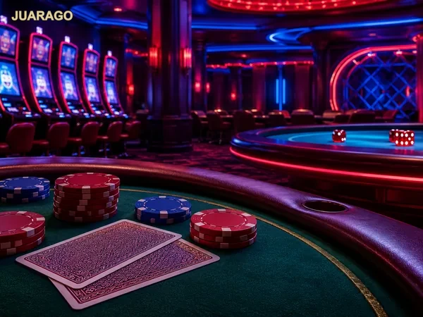 Antarmuka juarago dengan pilihan slot dan game populer