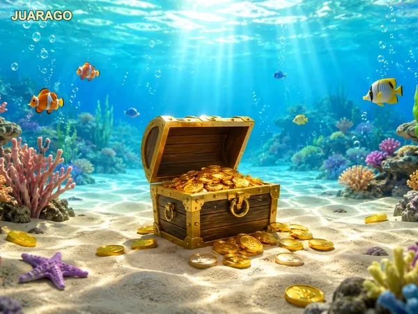 Tampilan permainan Treasure Boat Fishing di perangkat seluler